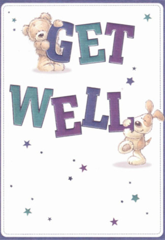 A gentle scene unfolds on this get well card, radiating the community connection that defines Somers Town. The eye is drawn to a heartwarming pairing-a fluffy teddy bear and endearing puppy-rendered with lush textures that echo the cosiness of a familiar shop on Phoenix Road. Cheerful stars tumble across the backdrop, conveying a cascade of good wishes and echoing the feeling of supportive neighbours. Commanding, friendly typography shaded in vibrant purple and cool aquas wraps the sentiment in optimism, inviting the recipient to embrace hope. Each element-big, soft paws, floppy ears, playful eyes-captures a sense of tactile comfort that recalls the pleasure of touching velvety petals from a fresh bouquet by Somers Town's local florists. The fresh, light-filled design imparts a sense of airiness, like the start of a new day, perfect for lifting the spirits of anyone navigating recovery. Send this card just as you'd send flowers: as a vivid gesture of heartfelt encouragement, rooted in the warmth and sincerity of a close-knit community.